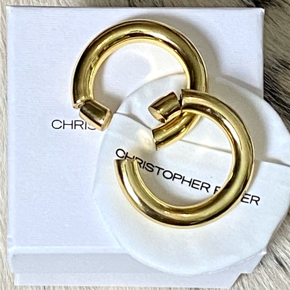 CHRISTOPHER ESBER REVERSED MAGNUM HOOPS, GOLD - Picture 10 of 12